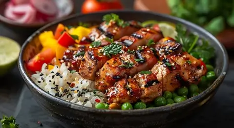 BBQ chicken bowl -Reggae Fusion – Best Caribbean Restaurant in Mississauga